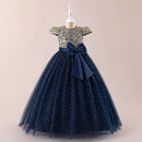 Elegant Bow Bridesmaid Party Girls Dress