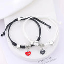 2PC Fashion Luminous Beads Star Couple Bracelet for Women Men Charm Cat Flower Heart Moon Love Matching Friend Bracelet Jewelry