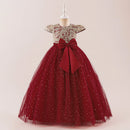 Elegant Bow Bridesmaid Party Girls Dress