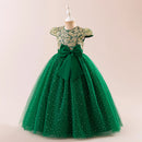 Elegant Bow Bridesmaid Party Girls Dress