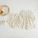 Infant Kids Baby Girls Long Sleeve Sisters Dress