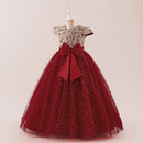 Elegant Bow Bridesmaid Party Girls Dress