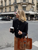Women's Black Cropped Blazer Stand Collar Button Front Long Sleeve Slim Coat 2026 Spring Casual Daily Fashion Lady Outerwear