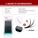Fadvan U Shaped YY Parallel Flower Fake Eyelashes Cosplay Double Tips Lashes 2D YY Lashes Premade Fans Volume False Lash Makeup