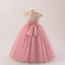 Elegant Bow Bridesmaid Party Girls Dress