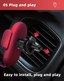 Fashion Qi Fast Wireless Charger Car Phone Holder