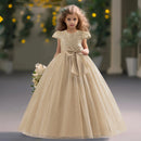Elegant Bow Bridesmaid Party Girls Dress