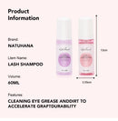 Natuhana 60ml Eyelash Extension Shampoo Mousse False Eyelashes Glue Accessories Lash Cleaning Foam No Stimulation Makeup Tools