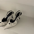 Ladies High Heels New Fashion Buckled Slingback Sandals 2025 Summer Sexy Pointed Toe Stiletto Heels Casual Party Dress Zapatos