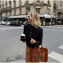 Women's Black Cropped Blazer Stand Collar Button Front Long Sleeve Slim Coat 2026 Spring Casual Daily Fashion Lady Outerwear