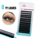 Fadvan U Shaped YY Parallel Flower Fake Eyelashes Cosplay Double Tips Lashes 2D YY Lashes Premade Fans Volume False Lash Makeup