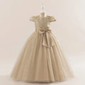 Elegant Bow Bridesmaid Party Girls Dress