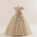 Elegant Bow Bridesmaid Party Girls Dress
