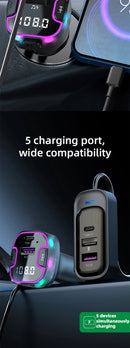 Bluetooth 5.3 FM Transmitter Car kit