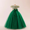 Elegant Bow Bridesmaid Party Girls Dress