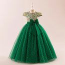 Elegant Bow Bridesmaid Party Girls Dress