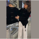 Women's Black Cropped Blazer Stand Collar Button Front Long Sleeve Slim Coat 2026 Spring Casual Daily Fashion Lady Outerwear