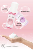 Natuhana 60ml Eyelash Extension Shampoo Mousse False Eyelashes Glue Accessories Lash Cleaning Foam No Stimulation Makeup Tools
