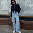 Women's Black Cropped Blazer Stand Collar Button Front Long Sleeve Slim Coat 2026 Spring Casual Daily Fashion Lady Outerwear
