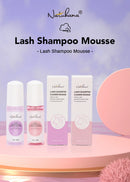 Natuhana 60ml Eyelash Extension Shampoo Mousse False Eyelashes Glue Accessories Lash Cleaning Foam No Stimulation Makeup Tools