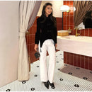 Women's Black Cropped Blazer Stand Collar Button Front Long Sleeve Slim Coat 2026 Spring Casual Daily Fashion Lady Outerwear