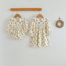 Infant Kids Baby Girls Long Sleeve Sisters Dress