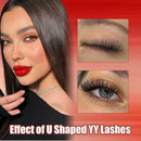 Fadvan U Shaped YY Parallel Flower Fake Eyelashes Cosplay Double Tips Lashes 2D YY Lashes Premade Fans Volume False Lash Makeup