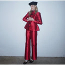 Women's Black Cropped Blazer Stand Collar Button Front Long Sleeve Slim Coat 2026 Spring Casual Daily Fashion Lady Outerwear