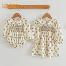Infant Kids Baby Girls Long Sleeve Sisters Dress