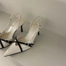 Ladies High Heels New Fashion Buckled Slingback Sandals 2025 Summer Sexy Pointed Toe Stiletto Heels Casual Party Dress Zapatos