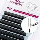 Fadvan U Shaped YY Parallel Flower Fake Eyelashes Cosplay Double Tips Lashes 2D YY Lashes Premade Fans Volume False Lash Makeup