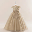 Elegant Bow Bridesmaid Party Girls Dress